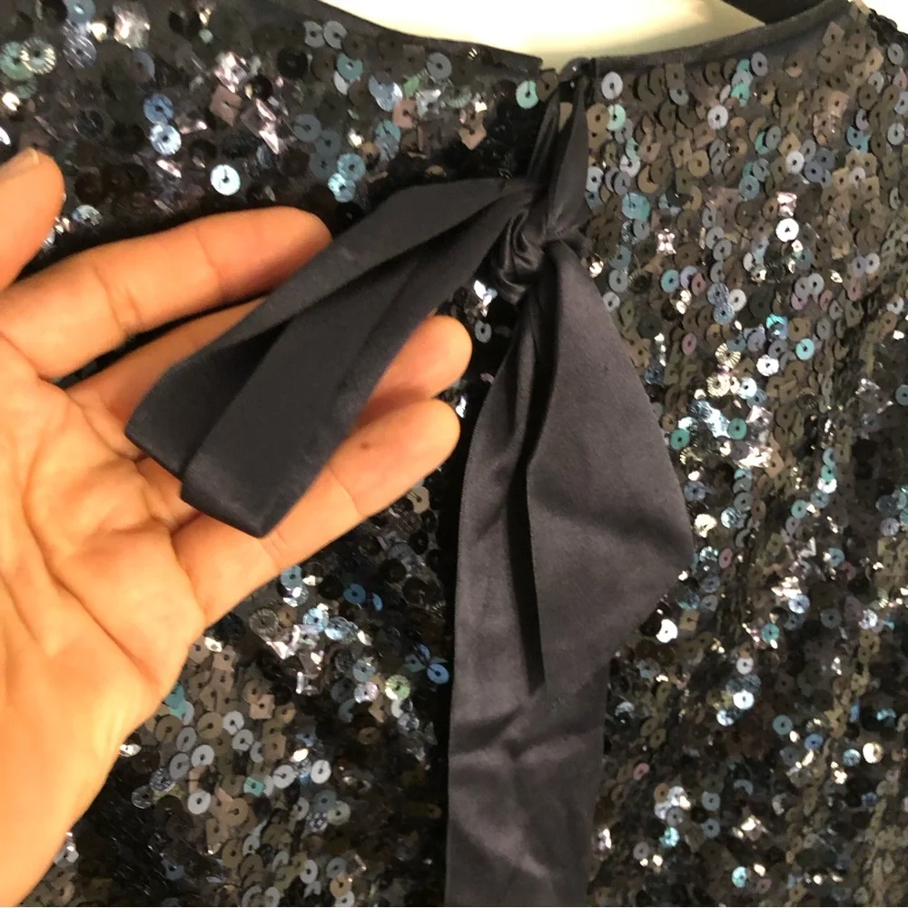 Kate Spade NWT New Women’s Sequin Fit and Flare Statement Bow Dress 12 msrp $898 - Picture 13 of 15